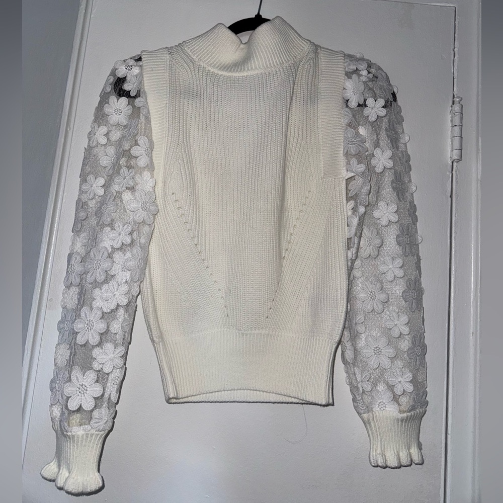 French Connection white XS knit sweater